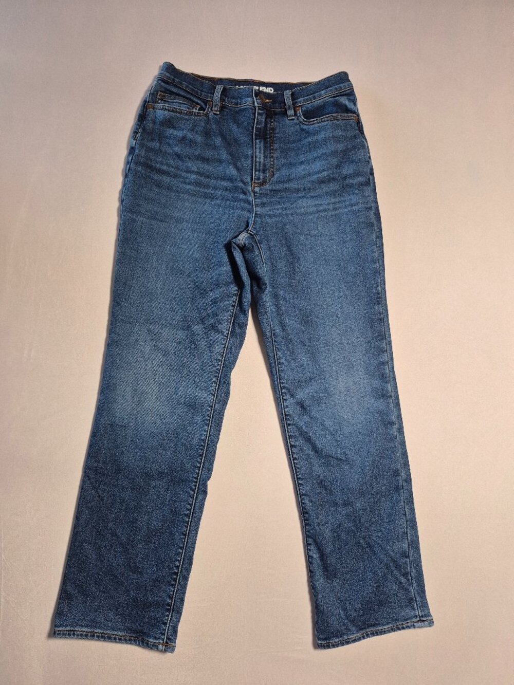 Lands’ End Flannel Lined Jeans Women Size 10 Plaid Denim Warm Winter Blue Pants
